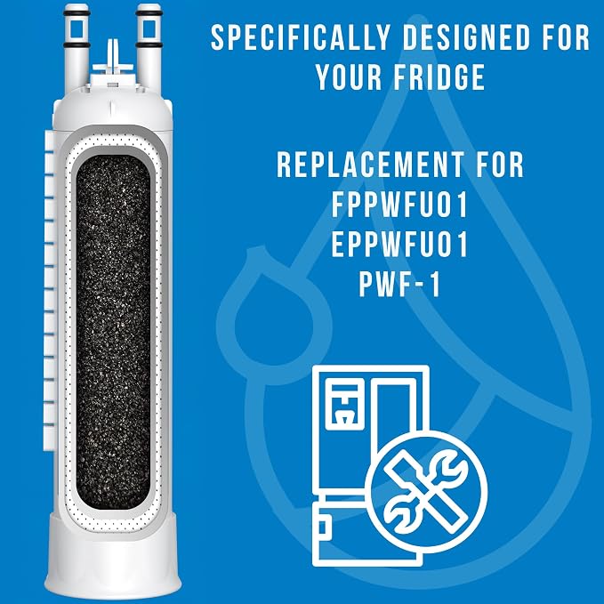 FPPWFU01 Water Filter Replacement 3 Packs | Compatible with Frigidaire FPPWFU01 Water Filter, EPPWFU01 PureAdvantage PurePour PWF-1