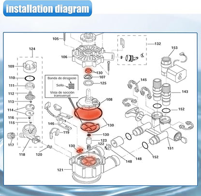 WS35X10020 Water Softener Seal Kit for 1" High Flow Water Softeners parts