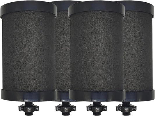 2387 Filter Replacement Compatible with Alexapure Water Filter Replacement, for Alexapure Pro Water Filtration System Black - 4 Pack