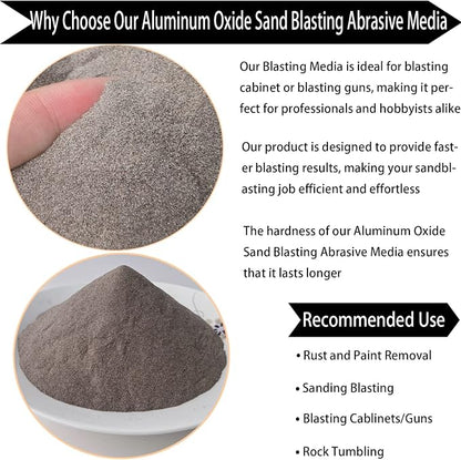 6 LBS #100 Aluminum Oxide Medium to Fine Sand Blasting Abrasive Media for Blasting Cabinet or Blasting Guns (6 Pounds-100 Grits)
