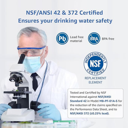 Maxblue PF-01A Water Filter Replacement for Waterdrop® Pitcher & Dispenser | Fits Waterdrop® PF-01A, Reduces Lead, PFOA/PFOS, Chlorine, Last Up to 3 Months/200 Gallons, 2 Pack
