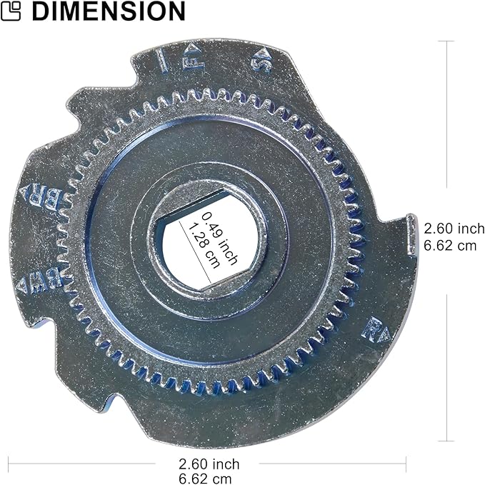 7283489 Water Softener parts - High Precision Metal Cam and Gear for High Flow Water Softeners Easy to Install Perfect Fit for Most Water Softeners