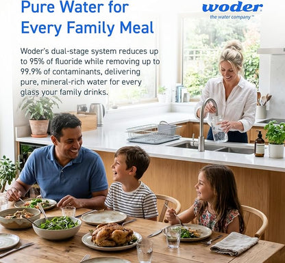WD-FRM-L Replacement Cartridge, Up to 95% Fluoride Reduction, US Made | Exclusive 1st Stage for WD-D-FRM-G4-DC & JG Systems, Tool-Free Auto Shut-Off Swap, Pairs with WQA Cert Stage 2, 1-Yr Warranty