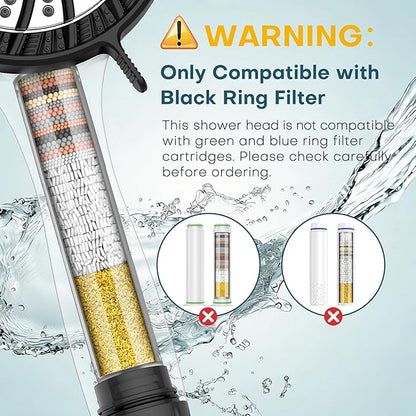 PWERAN Shower Filter for Handheld Shower Head, 2 Pack 18 Stage Replacement Filters for Hard Water Remove Chlorine and Harmful Substances