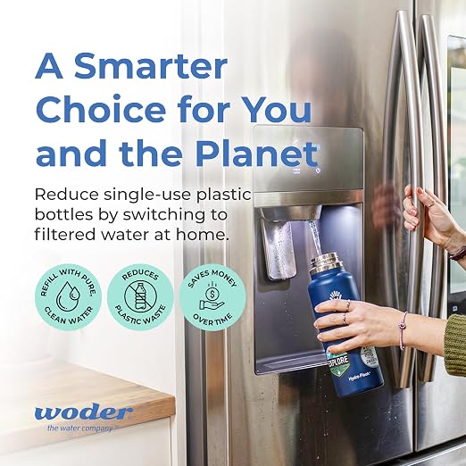 Dual Stage Inline Water Filter, Up to 95% Fluoride Removal, John Guest Fittings, Removes PFAS, Lead & Chlorine, Keeps Essential Minerals, WQA Certified, US Made