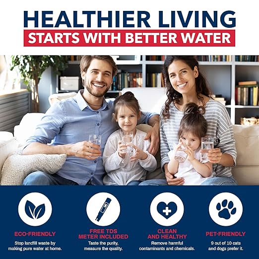 US Water Systems The All American 6-Stage Alkaline Water Filter High-Efficiency Reverse Osmosis Water Filter, Made in USA, Livation Hydration Under Sink Water Filter, Lifetime Support - Chrome Faucet