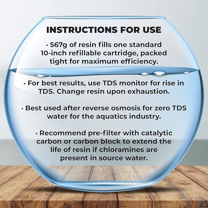 LANXESS DI Deionization Resin – for Fish Tanks, Ponds & Aquariums, Reef Aquarium Grade, (XL)