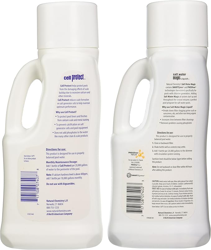 Natural Chemistry Pool Salt Water Maintenance Kit, Single, Provides Crystal Clear Sparkling Water, Monthly Maintenance Kit
