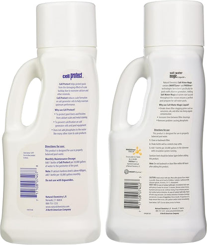 Natural Chemistry Pool Salt Water Maintenance Kit, Single, Provides Crystal Clear Sparkling Water, Monthly Maintenance Kit