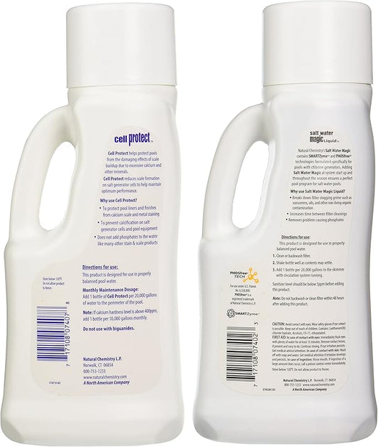 Natural Chemistry Pool Salt Water Maintenance Kit, Single, Provides Crystal Clear Sparkling Water, Monthly Maintenance Kit