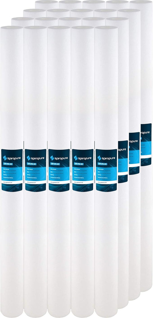 SpiroPure 40x2.5 5 Micron Sediment Water Filter SDC-25-4005 P5-40 (20 Pack)