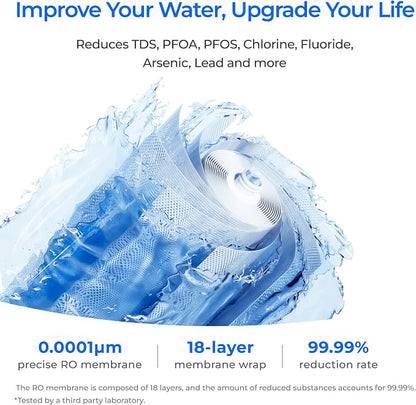 Waterdrop X16-F3 Filter, Replacement for All X16 1600 GPD Series RO System | 24-Month Lifetime, Reduce PFAS, Long Filter Lifespan, Enhanced Filtration