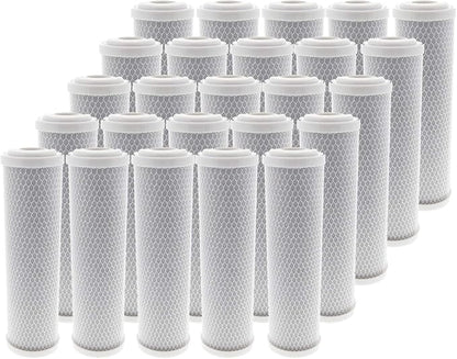 Tier1 10 Micron 10 x 2.5 Water Filter | Whole House Carbon Block Water Filter Replacement Cartridge | Compatible with Pentek EPM-10, 155634-43, EP-10, CB-25-1010 | 2.5 x 10 Water Filter (25-Pack)