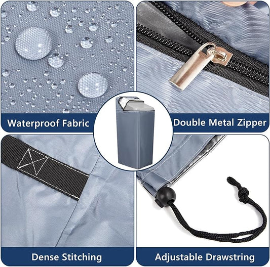 Water Softener Cover,Jacket Access Soften Station Tank Covers,Openable Top Easy to Use Removal-Free Installation,for Water Softener Outdoor UV Dust Protection of Outside Units Heater Parts (Gray)