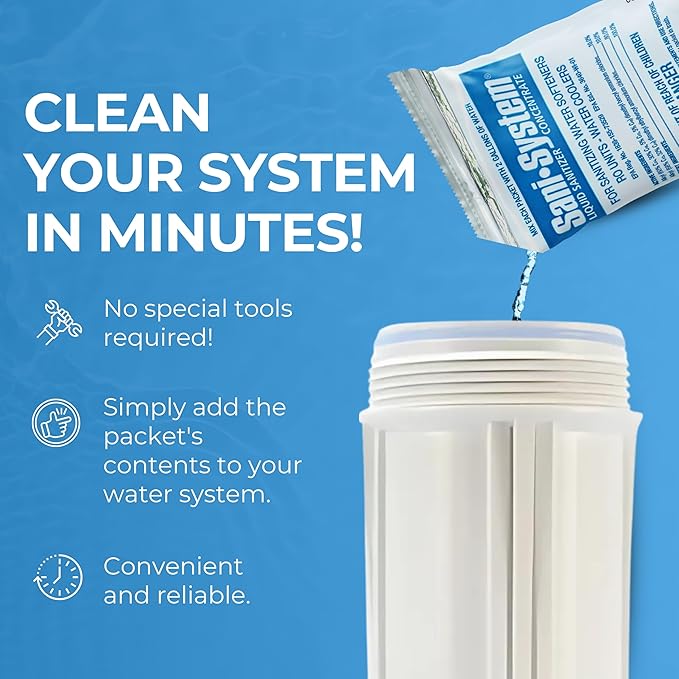 IPW Industries, Inc. - Sani System (SS24N) Liquid Cleaner for Reverse Osmosis (RO) System, Cooler, Whole House Water Softener and Home Improvement