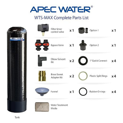 APEC Water Systems WTS-MAX-20-FG Flagship Whole House Water Filter System with Electronic Control Valve, Removes Chlorine, Chloramine, Hydrogen Sulfide and More, Up to 1,000K Gallon