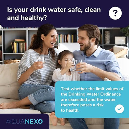 16 in 1 Drinking Water Test Kit - 25 Test Strips for Tap, Well & City Water - Tests Lead, Copper, Iron, Fluoride, Chlorine, Hardness, pH, Nitrate, Alkalinity & More