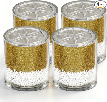 Shower Filter Cartridge Compatible with HammerHead Showers, 4 Pack | KDF media improves shower water quality for skin & hair. Compatible with HammerHead Showers. Easy tool-free setup.