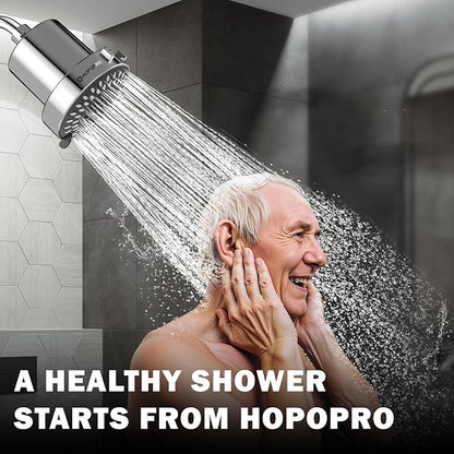 2 Pcs Shower Head Filter Replacement Cartridge for HOPOPRO Filtered Fixed Shower Heads: B0FCFFG8V9, B0FM2TWFGJ, B0FM342LZ2 Remove Chlorine, Heavy Metals for Better Skin & Hair