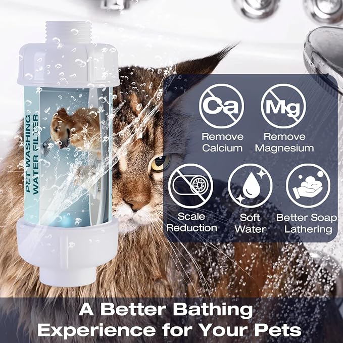 H&G Lifestyles Garden Hose Filter for Hard Water,Water Hose Filter for Pets | Water Softener for Pet Bathing,Food Grade Resin,3/4” GHT, Helps Reduce Tangles & Keep Fur Smooth, Up to 7 GPM,2 Packs