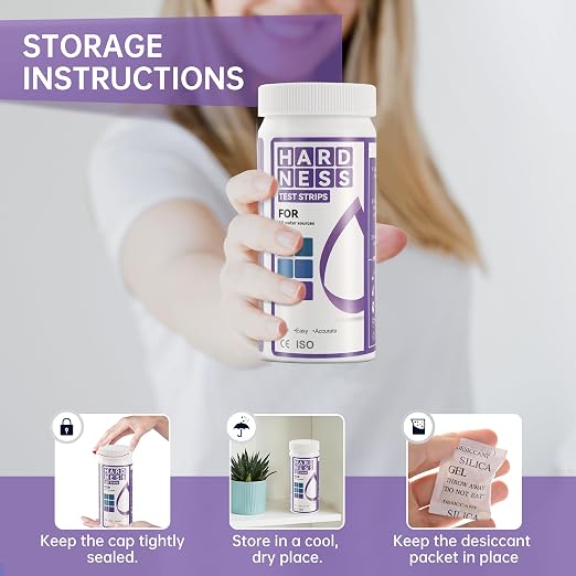 AAwipes Water Hardness Test Kit 0-425 ppm Hard Water Test Strips - Ultimate Test Kit for for Home, Drinking, Well, Spa, Swimming Pool, Softener (K07-50)