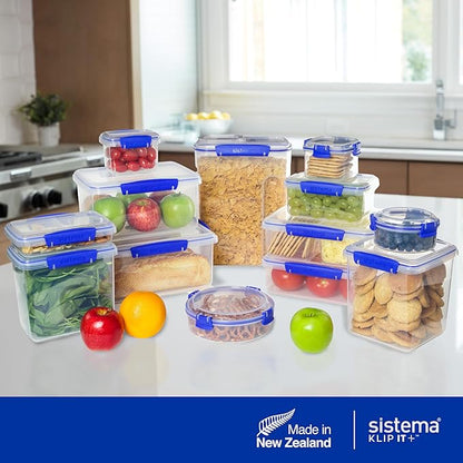 Sistema KLIP IT Large 5L Food Storage Container, Airtight & Stackable, Dishwasher, Freezer, & Microwave-Safe, BPA-Free