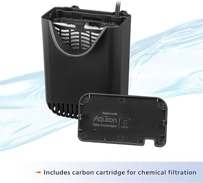 Aqueon QuietFlow 10 E Internal Aquarium Fish Tank Power Filter, Small, For Up To 10 Gallon Fish Tanks