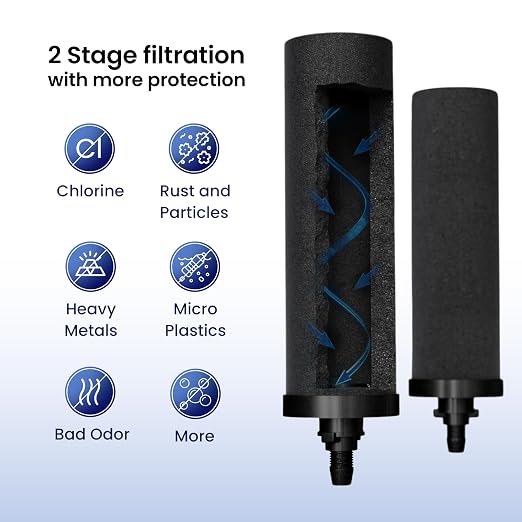 Phoenix Gravity 2.25G Water Filter System with Teak Stand & Fluoride Filter