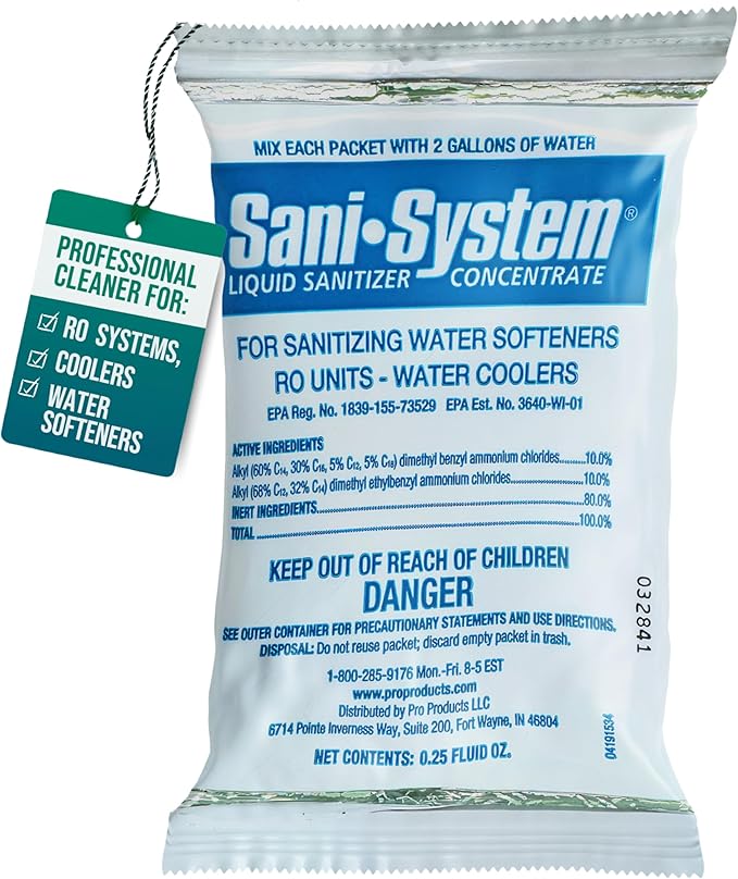 IPW Industries, Inc. - Sani System (SS24N) Liquid Cleaner for Reverse Osmosis (RO) System, Cooler, Whole House Water Softener and Home Improvement