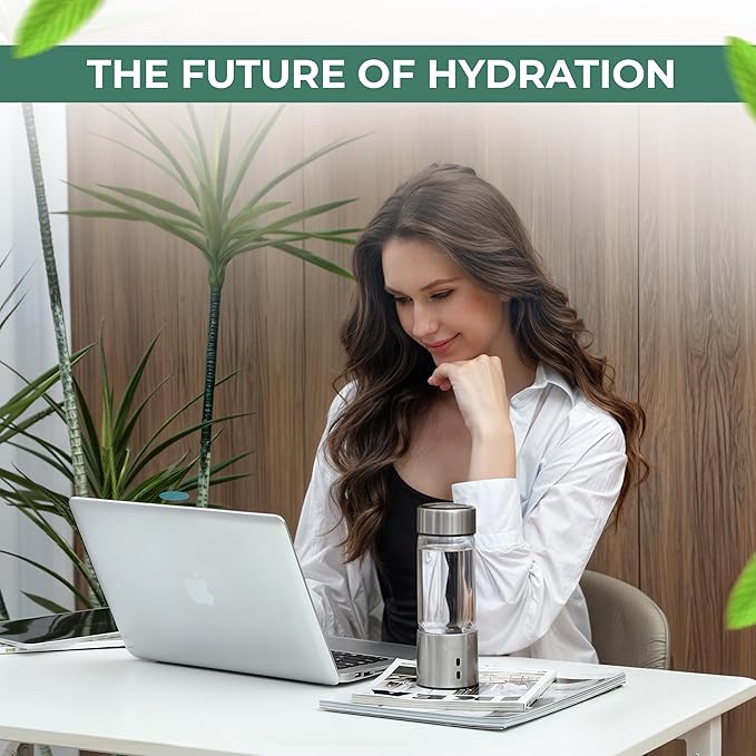 2025 Hydrogen Water Bottle | Hydrogen water bottle generator | 2-in-1 | Oxygen water | High Oxygen and Hydrogen Content | 2000ppb+ | Elevate Your Life | Great for Health and Fitness | Advanced PEM/SPE