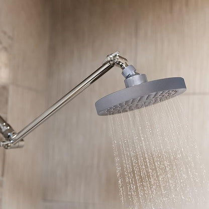 SparkPod Shower Head - High Pressure Rain - Premium Quality Luxury Design - Easy Clean Adjustable Replacement for Your Bathroom Shower Heads (Charcoal Grey, 6 Inch Round)