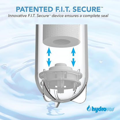 HYDROVOS 10-Inch Water Filter Housing for 10" x 2.5" Whole House Water Filtration System, NSF Certified, 3/4” Ports, Pressure Relief Button, Reduces Sediment, Rust and More, Filter Not Included