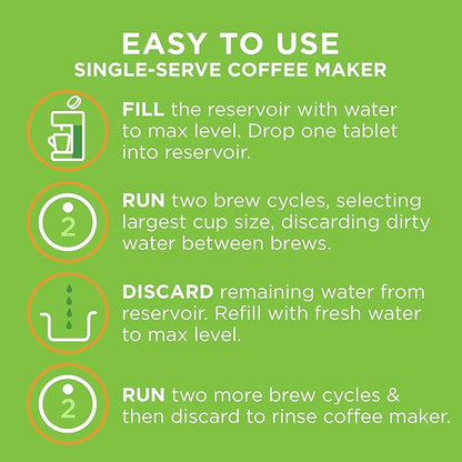 Affresh Coffee Maker Cleaner, Works with Multi-cup and Single-serve Brewers, 3 Tablets (Pack of 6)