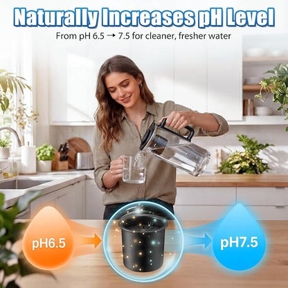 Remineralization Filters Compatible with Bluevua RO100ROPOT-LITE, One-Year Alkaline Mineral Replacement Set for Reverse Osmosis Systems, Restores Minerals and Raises pH Level (4 Pack)