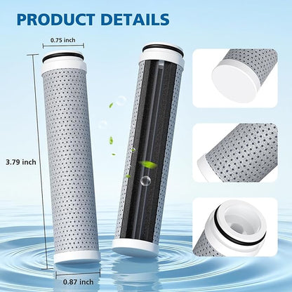 Carbon Shower Filter Compatible with Cobbe Handheld Shower Head, Water Filter for Water Softening, Replacement Filter with High Efficiency Filtration for Hard Water Chlorine Harmful Substance, 4 Pack