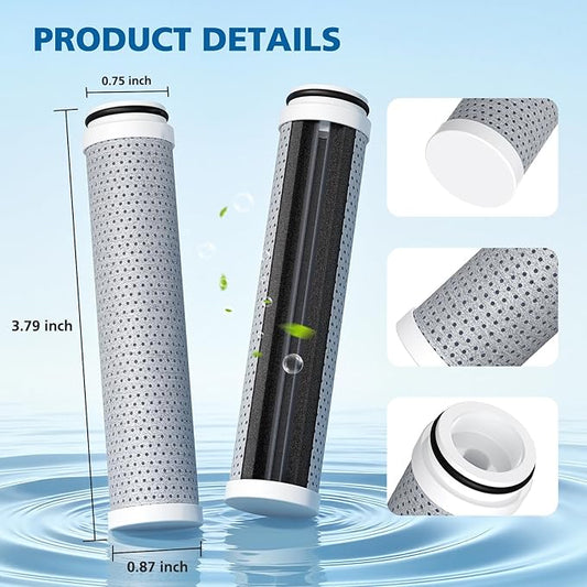 Carbon Shower Filter Compatible with Cobbe Handheld Shower Head, Water Filter for Water Softening, Replacement Filter with High Efficiency Filtration for Hard Water Chlorine Harmful Substance, 4 Pack