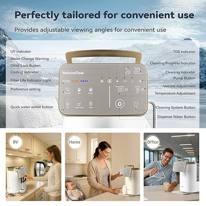 Y60AC（2nd Gen Cold & Hot Countertop Reverse Osmosis Water Mineralization System— Natural Mineral Activation, 10-Stage RO Filtration,Ultra Dual UV, Alkaline Water, 11-Temperature