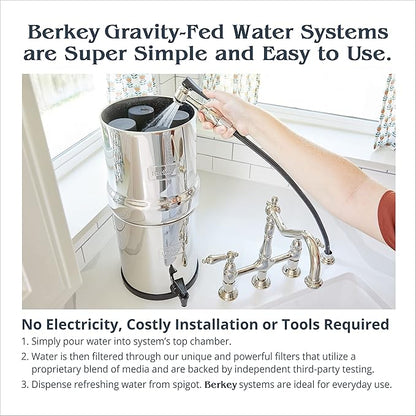 Set of 2 Berkey Authentic Black Berkey Elements (BB9-2) and 2 PF-2 Fluoride Reduction Elements - Combo Pack