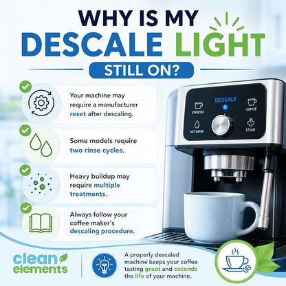 Coffee Maker Cleaner & Descaler Tablets for Pot & Machine, 48 Ct