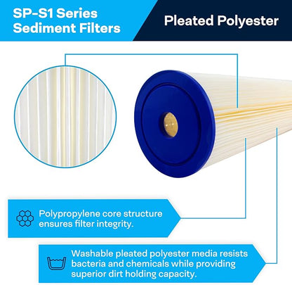 SpiroPure 20x4.5 20 Micron Sediment Water Filter S1-20BB 155305-43 (6 Pack)