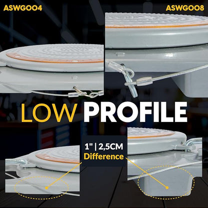Wheel Alignment Turn Plates 4 Ton Capacity - Low Profile Turnplate System for Home Wheel Alignment Kit