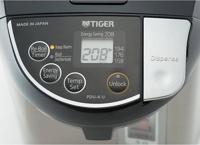 Tiger PDU-A50U-K Electric Water Boiler and Warmer, Stainless Black, 5.0-Liter