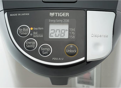Tiger PDU-A50U-K Electric Water Boiler and Warmer, Stainless Black, 5.0-Liter
