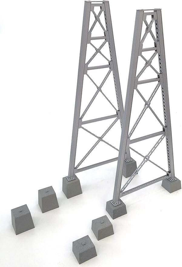 Walthers Cornerstone Steel Railroad Bridge Tower Bent 2 Pack - Kit Train Collectable Train