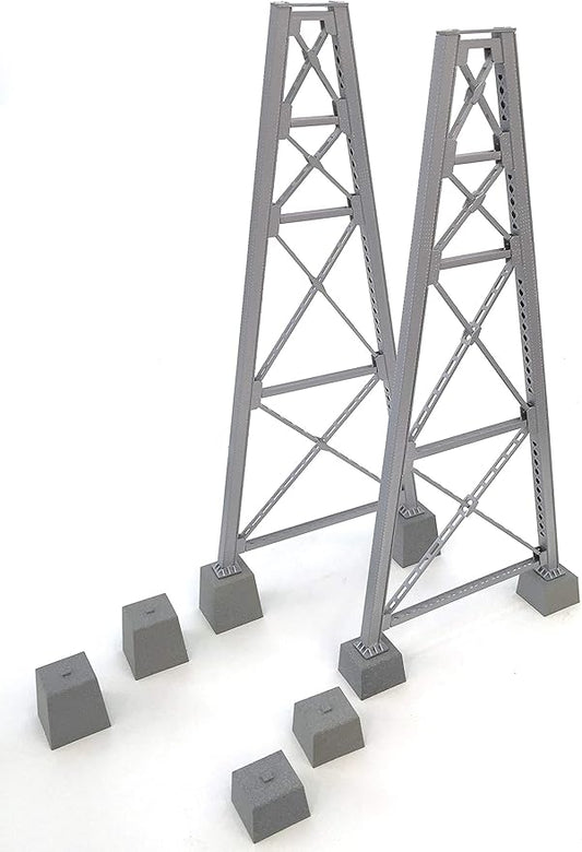 Walthers Cornerstone Steel Railroad Bridge Tower Bent 2 Pack - Kit Train Collectable Train