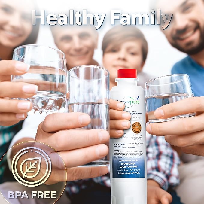 APF-0300 Fits Samsung Refrigerator Water Filter DA29-00020B Also HAF-CIN/EXP, RF28HMEDBSR, RWF0700A, RF4287HARS, RF263BEAESR, HDX FMS-2, 5-Pack