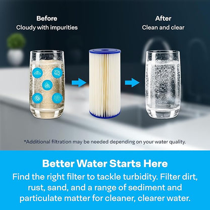 SpiroPure 10x4.5 20 Micron Sediment Water Filter S1-BB 155405-43 (8 Pack)
