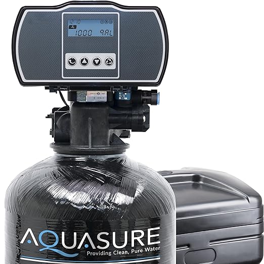 Aquasure Harmony Series 32,000 Grains Whole House Water Softener with High Performance Automatic Digital Metered Control Head | Reduces Hardness and Improves Water Quality | for 1-2 bathrooms