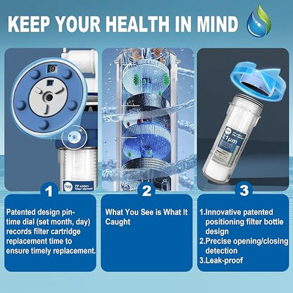 Level 6 RO Reverse Osmosis Filtration System—Under-Sink Water Purifier + 6 Filter Cartridges (Includes Faucet and Storage Tank), Featuring pH Adjustment and Mineral Replenishment, 100 GDP