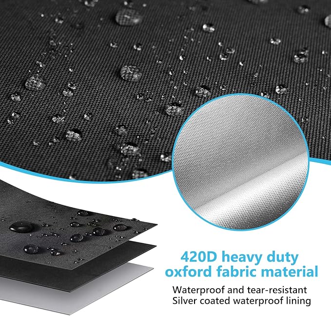 COSHNIBI Water Softener Cover , 420D Heavy Duty Outdoor Water Softener Cover Waterproof Insulated with Split Zipper, All Weather Protection 64" H x 40" W x 16" D - Black